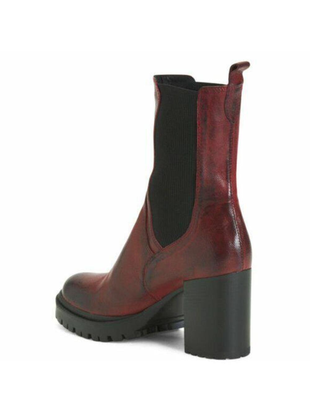New made in Italy EMANUELE CRASTO Italy Leather Chelsea Boots 10 - Picture 3 of 10